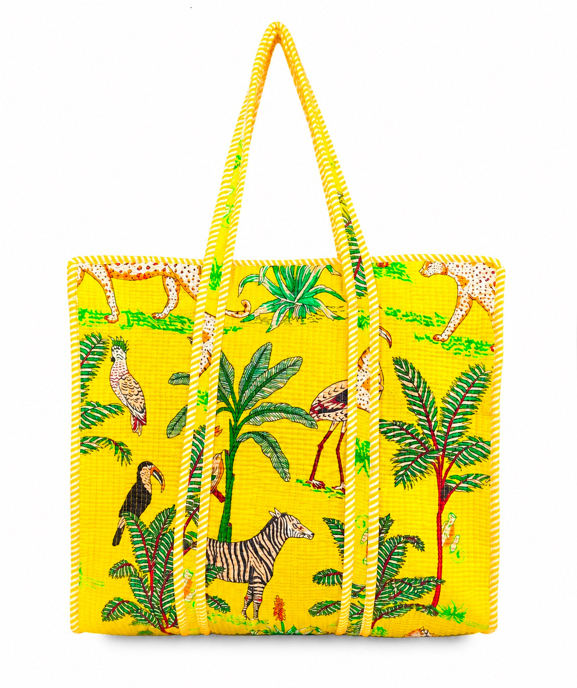 Quilted Cotton Tote Bag With Embroidered Clutch, Handmade Floral Tote Purse, Reusable Shoulder Bag, Gift for Women