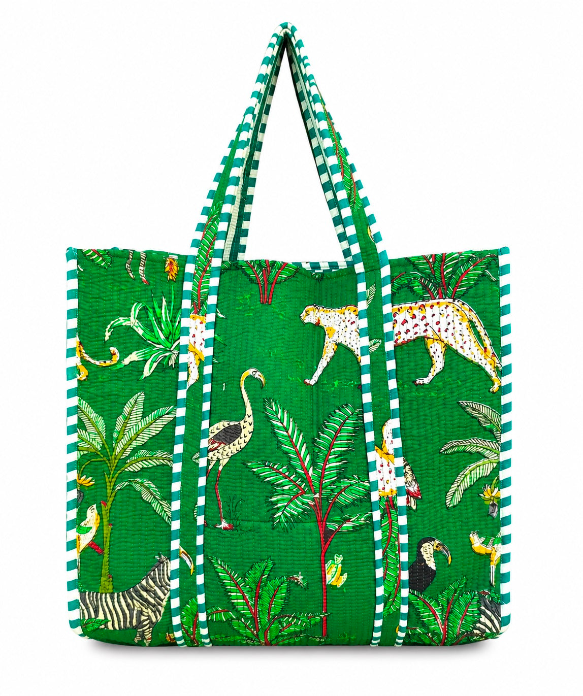 Handmade Quilted Cotton Tote Bag With Matching Embroidery Clutch, Floral Shoulder Bag, Everyday Market Tote
