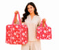 Set Of 2 Handmade Quilted Cotton Tote Bag, Reusable Grocery Bag, Everyday Carry Tote