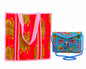 Set Of 2 Cotton Quilted Tote Bag With Matching Embroidery Pouch, Handmade Floral Handbag, Reusable Shopping Tote