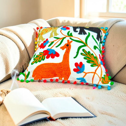 Handmade Embroidered Suzani Pillow Cover 16x16 Inch Cushion Covers Pack Of 2