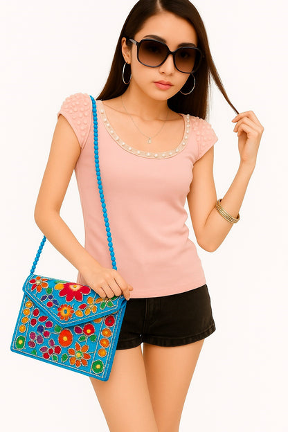 Clutch Bags Sling Bags Cross Body Bags for Women 30X20 Cm Indian Handmade