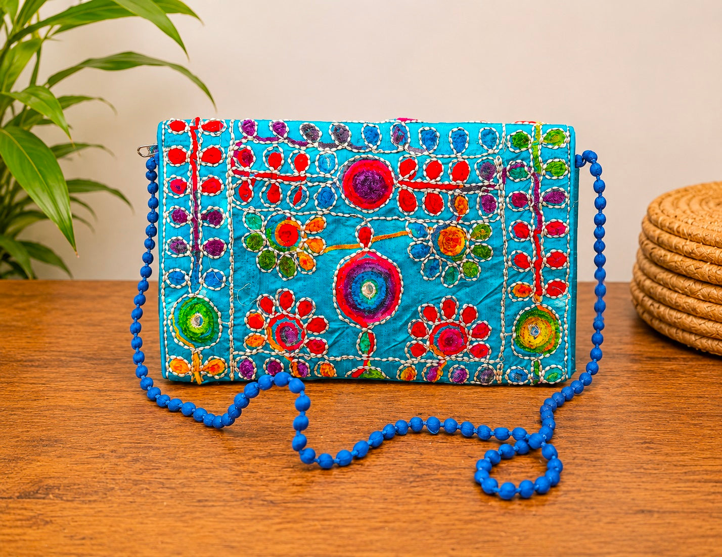 Handmade Quilted Cotton Tote Bag With Matching Embroidery Clutch, Floral Shoulder Bag, Everyday Market Tote Set Of 2 Pc