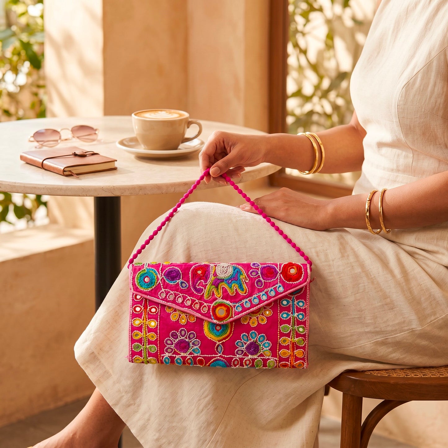 Handmade Designer Indian Clutch Bag Embroidered Women Girls Clutch, Purses