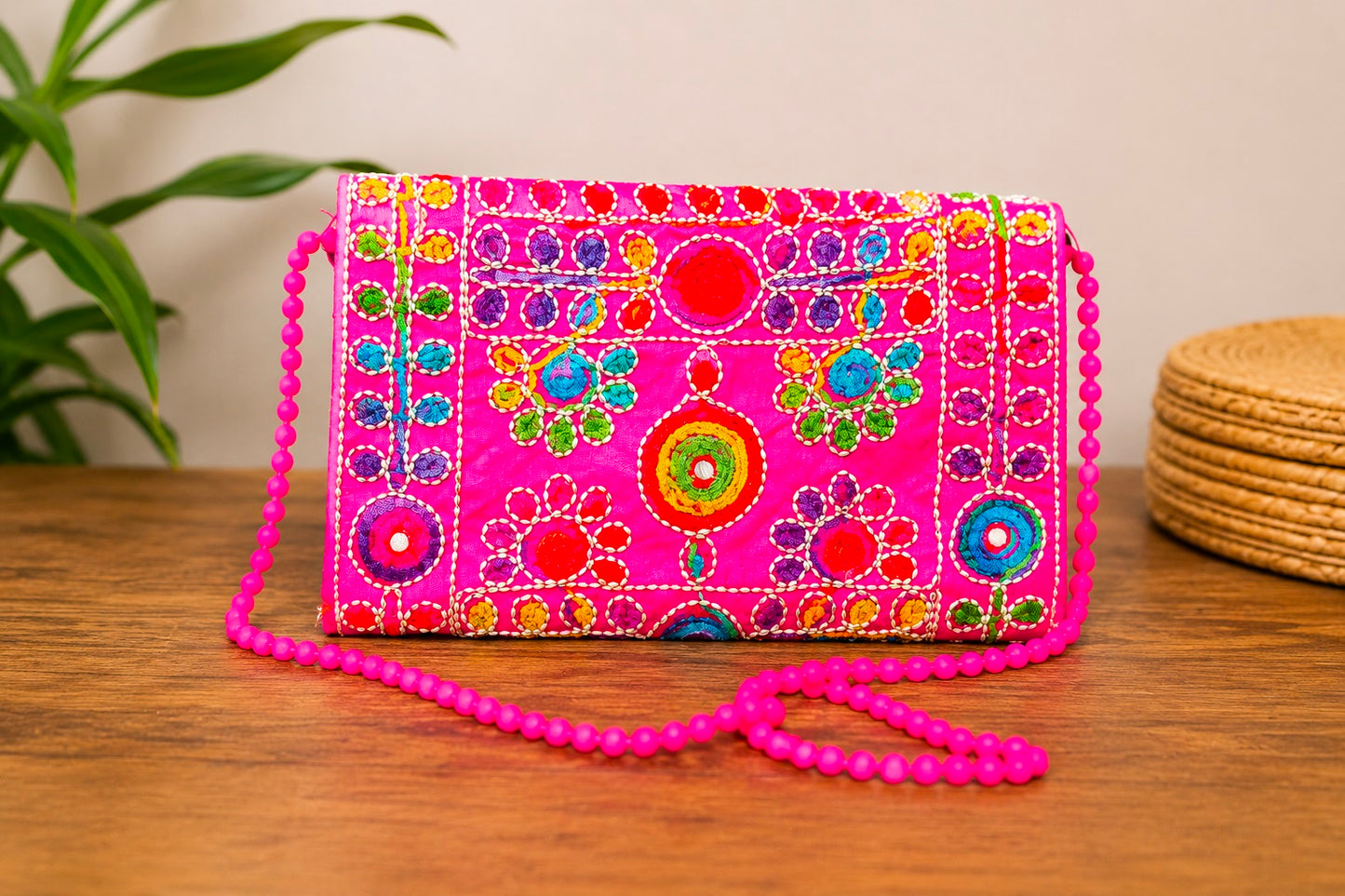 Embroidered Set Of 2 Evening Clutch, Designer Handmade Purse for Women & Girls