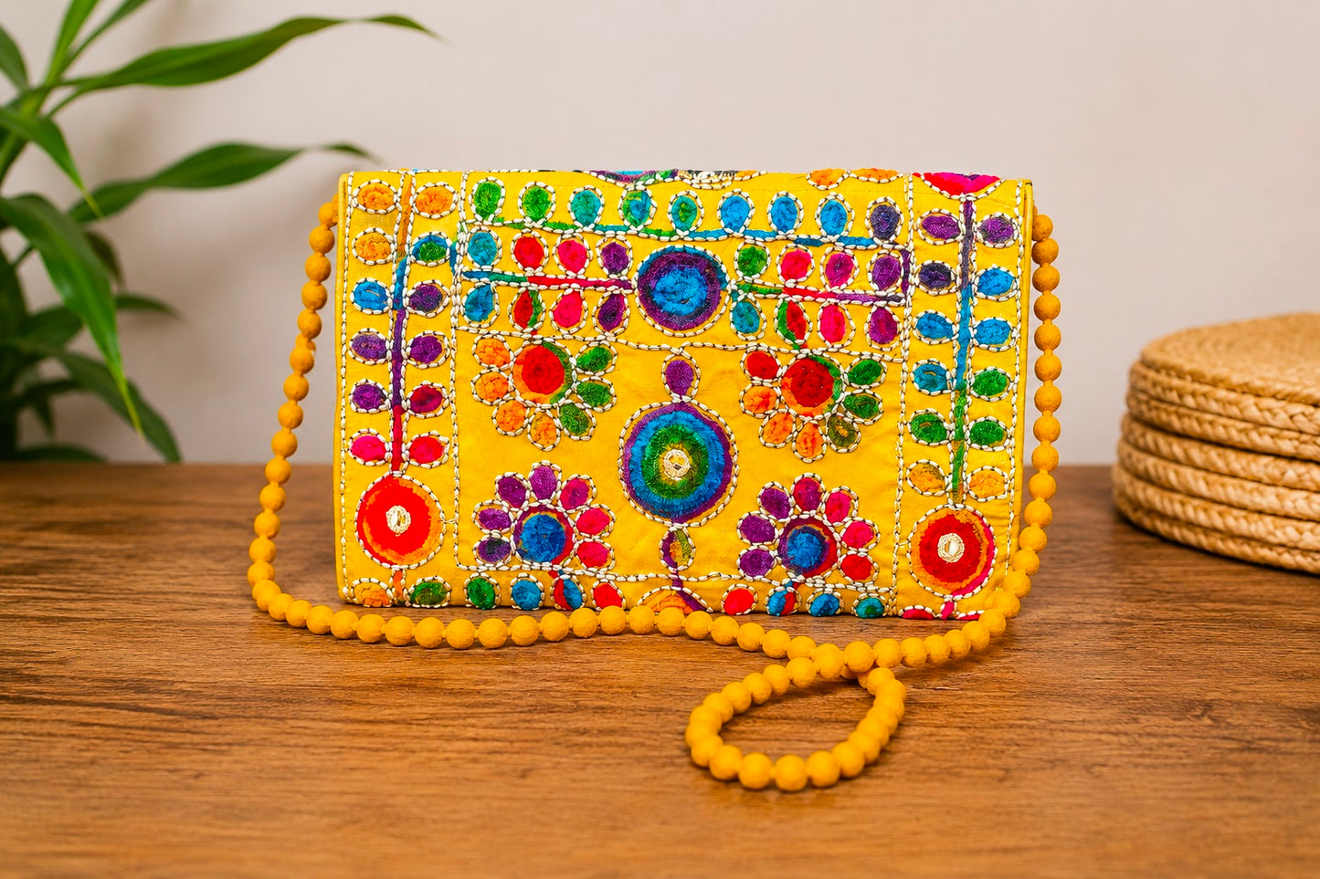 Quilted Cotton Tote Bag With Embroidered Clutch, Handmade Floral Tote Purse, Reusable Shoulder Bag, Gift for Women