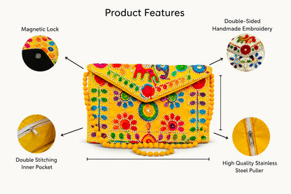 Quilted Cotton Tote Bag With Embroidered Clutch, Handmade Floral Tote Purse, Reusable Shoulder Bag, Gift for Women