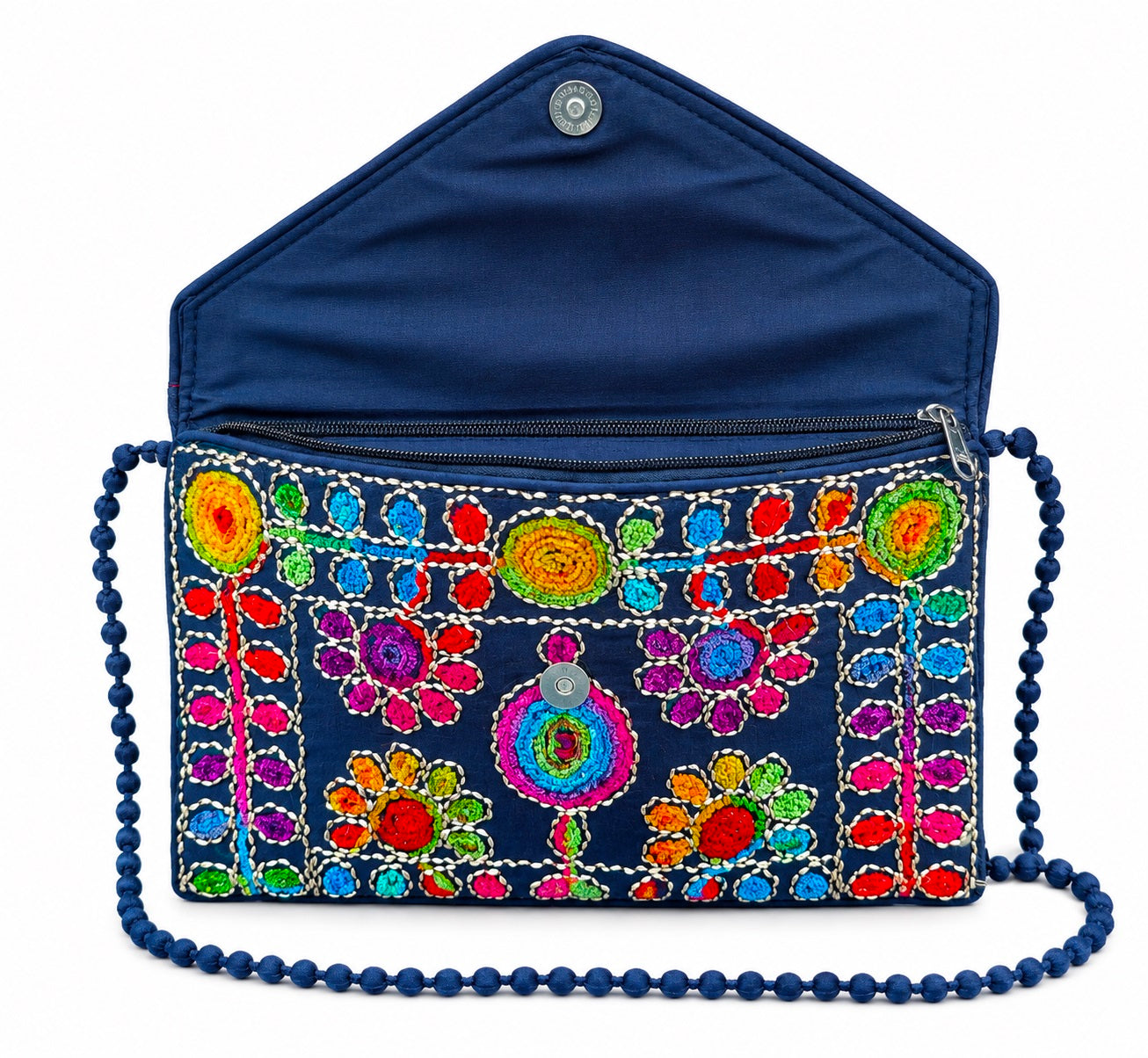 Designer Indian Clutch Purse, Handcrafted Embroidered Evening Bag for Women & Girls
