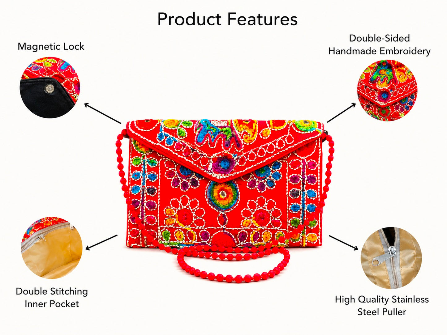 Quilted Cotton Tote & Embroidery Clutch Set, Handmade Floral Purse, Travel Bag, Eco Friendly Shopping Tote