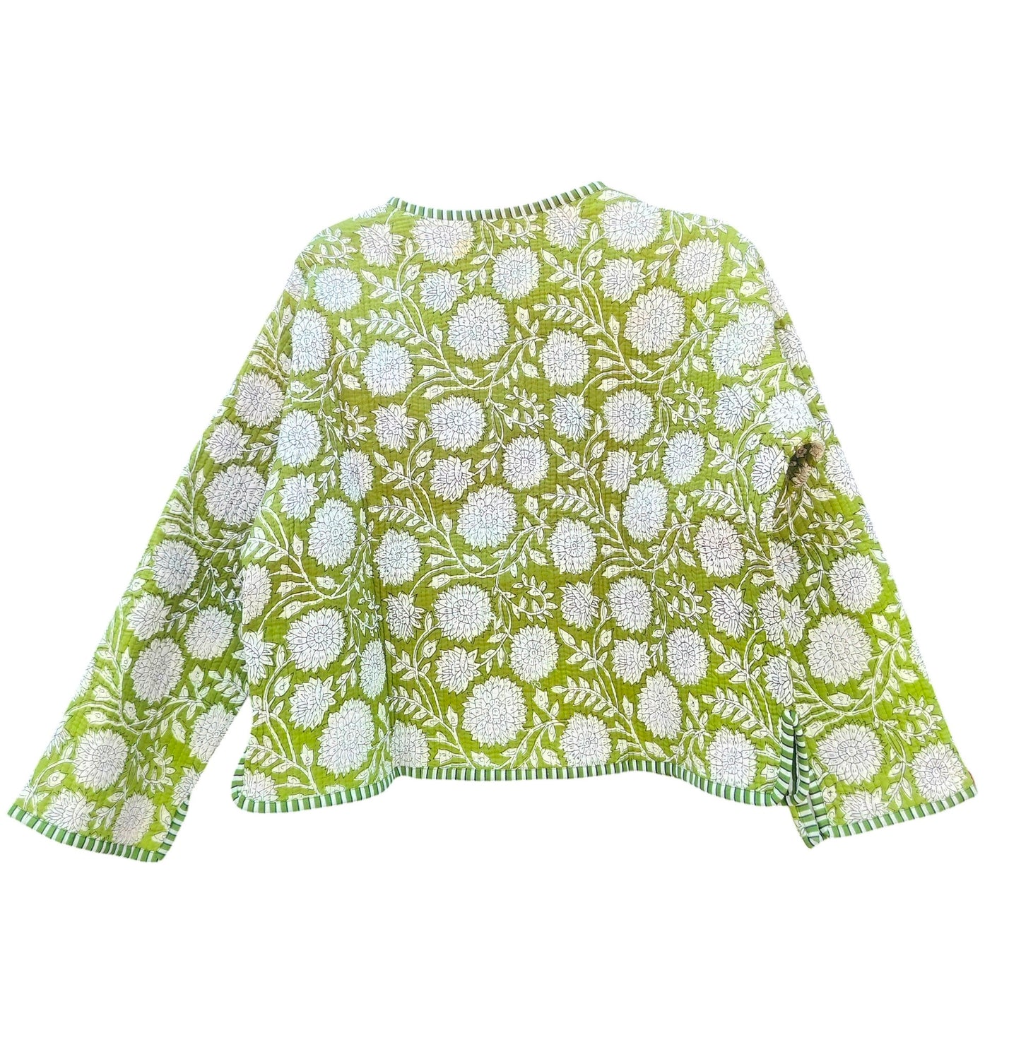 Hand Block Printed Cotton Quilted Women’s Jacket – Reversible Ethnic Winter Wear