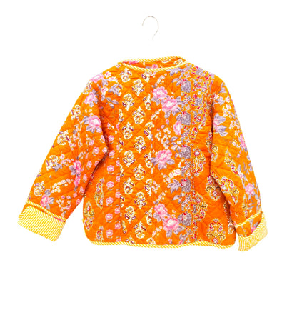 Patchwork Floral Block Print Cotton Quilted Jacket – Bohemian Ethnic Wear for Women