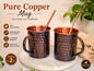 Handmade Pure Copper 2 Mugs With 2 Straw Copper Cocktail Gift for Him & Her
