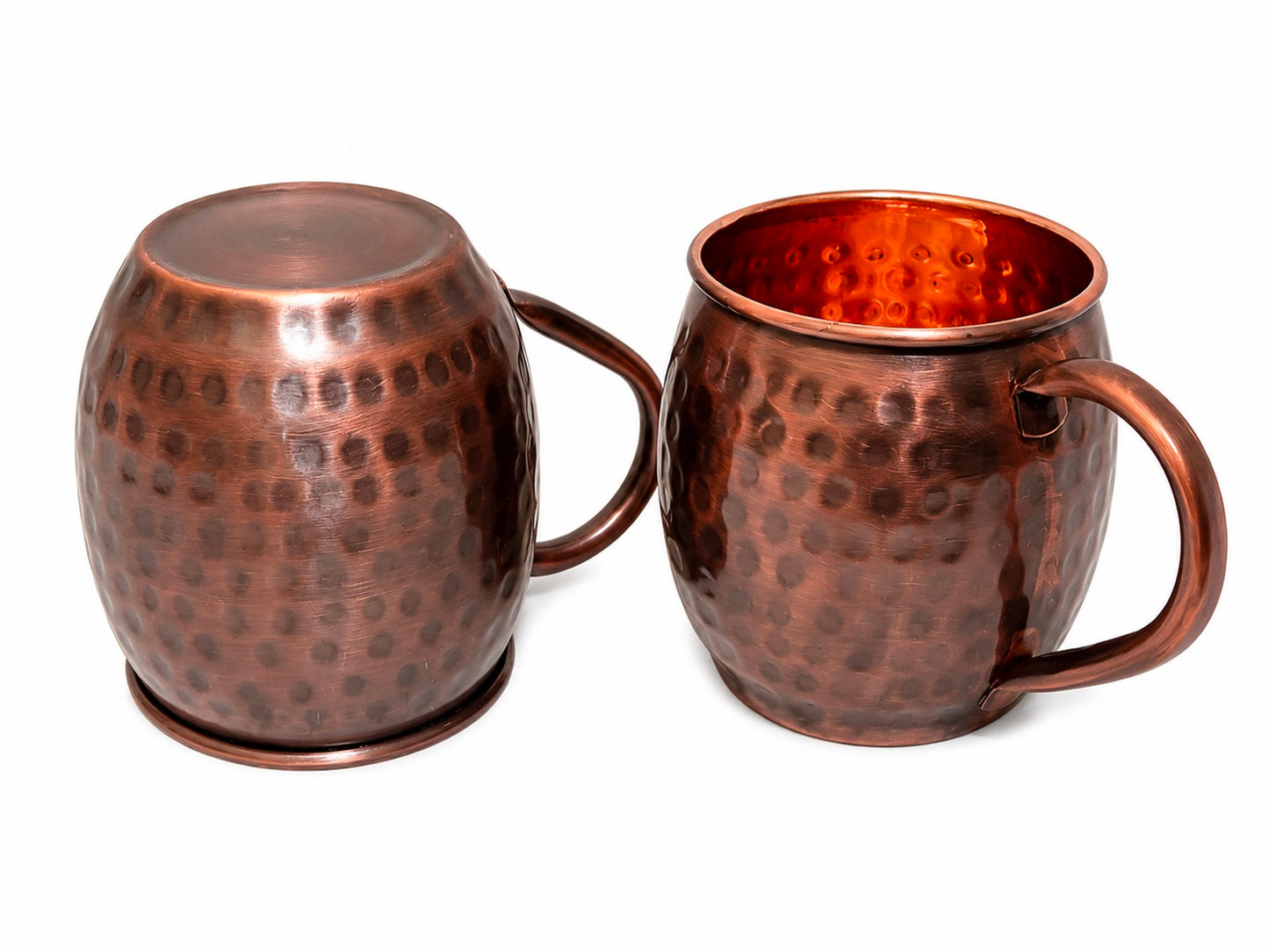 Handmade 100% Pure Copper 2 Mugs With 2 Straw Copper Cocktail Gift for Him & Her