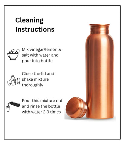 Copper Bottle (1000ml): 100% Pure BPA-Free Water Bottle | Copper-Infused Water | Leak Proof | Office Use | Boosts Immunity | Supports Digestive & Liver Health | Ayurveda Inspired
