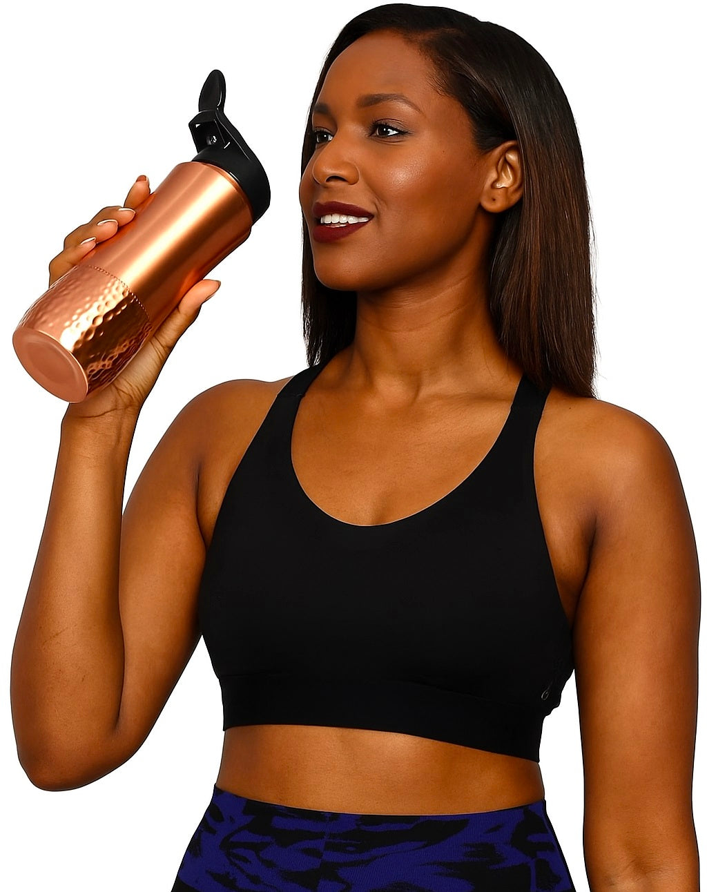 Luxury Pure Copper Water Bottle for Drinking Water, 34 Oz