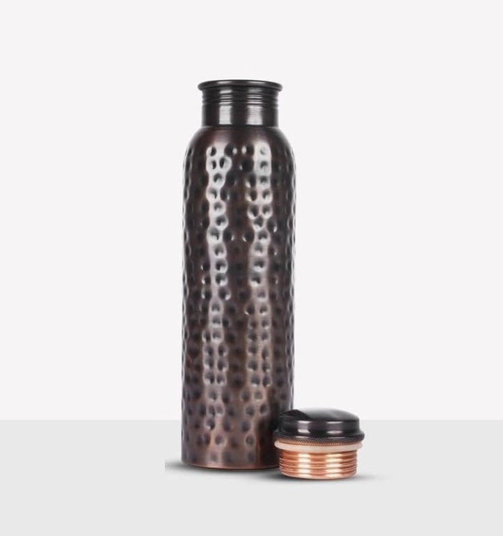 Handcrafted Pure Copper Water Bottle for Drinking Water, 34 Oz Leak-Proof