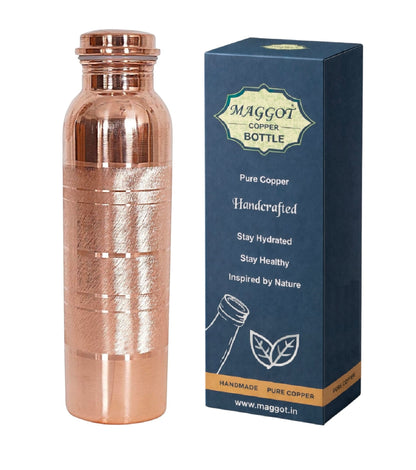 Pure Copper Water Bottle for Drinking Water, 34 Oz Stay Hydrated and Enjoy Ayurvedic Benefits – Leak-Proof