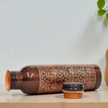 Pure Copper Water Bottle for Drinking Water, 34 Oz Stay Hydrated and Enjoy Ayurvedic Benefits – Leak-Proof, Temperature Retention, Eco-Friendly Design – Durable Copper Bottle