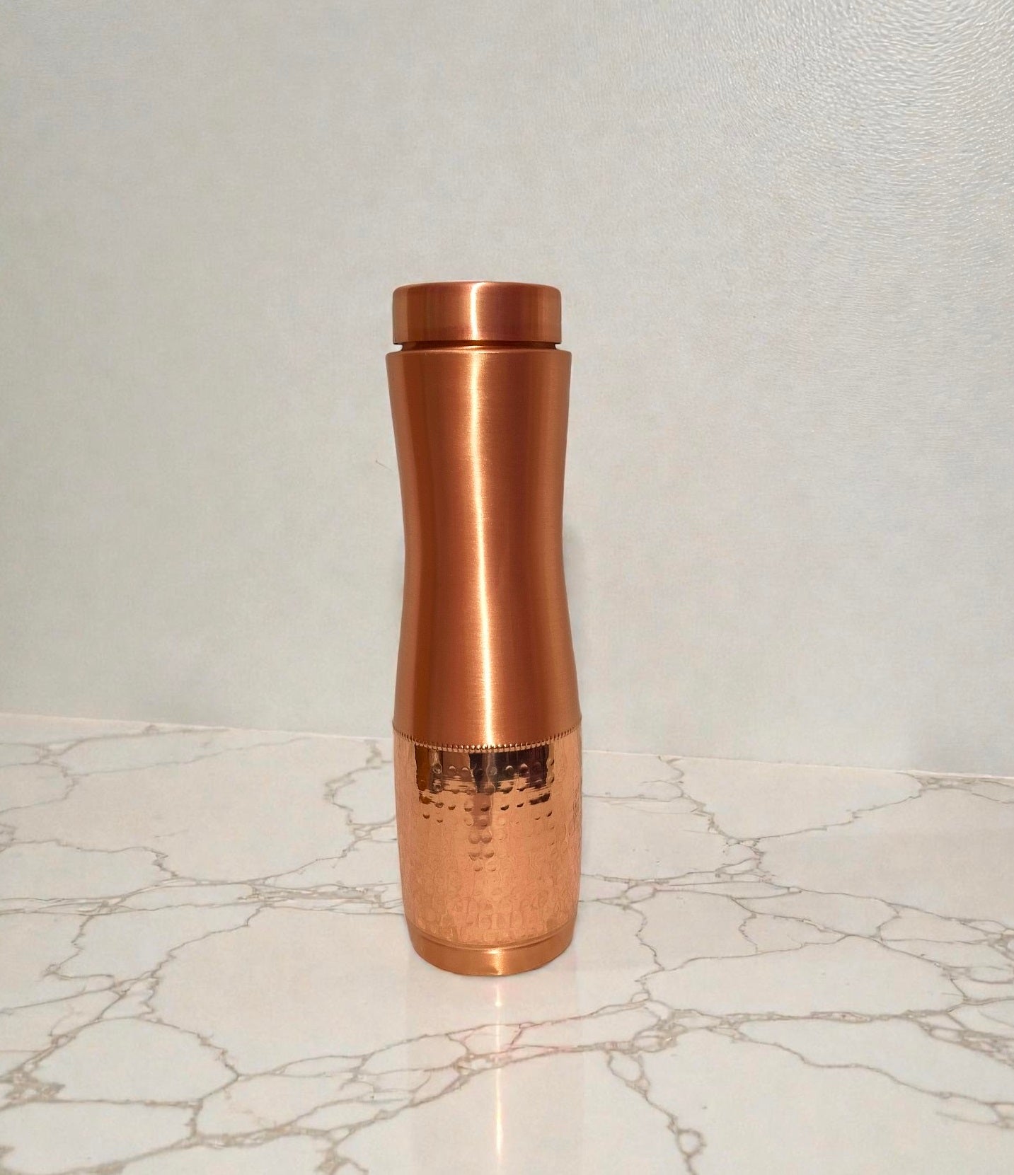 Printed Pure Copper Water Bottle for Drinking Water, 34 Oz