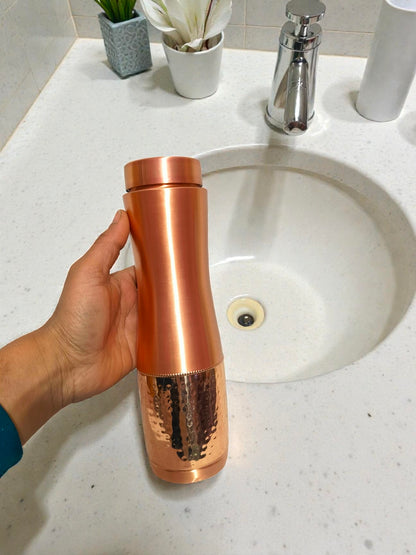 Printed Pure Copper Water Bottle for Drinking Water, 34 Oz