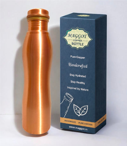 100% Pure Copper Bottle | Traditional Ayurvedic Design | Eco-Friendly Drinkware
