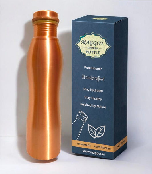 100% Pure Copper Bottle | Traditional Ayurvedic Design | Eco-Friendly Drinkware