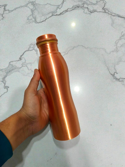 100% Pure Copper Bottle | Traditional Ayurvedic Design | Eco-Friendly Drinkware