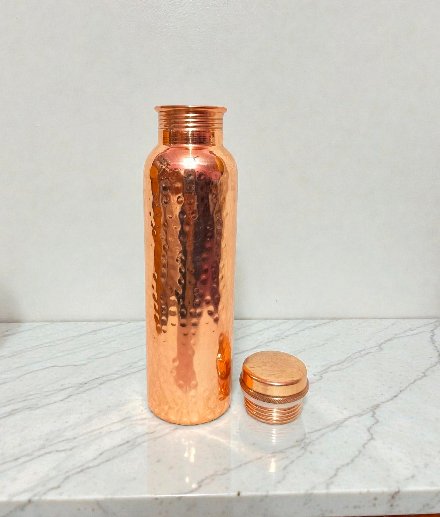 Handcrafted Copper Bottles for Water with Leak Proof Lid | 100% Pure Copper Bottle Healthy Living Wellness Fitness Yoga | BPA Free & Non Toxic
