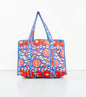 Quilted Tote Bag, Shopping Handbag, Big Grocery Tote Bag, Handprint Cotton Bag, Travel Gifts