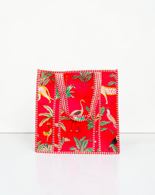 Floral Quilted Bag – Handmade Indian Cotton Tote