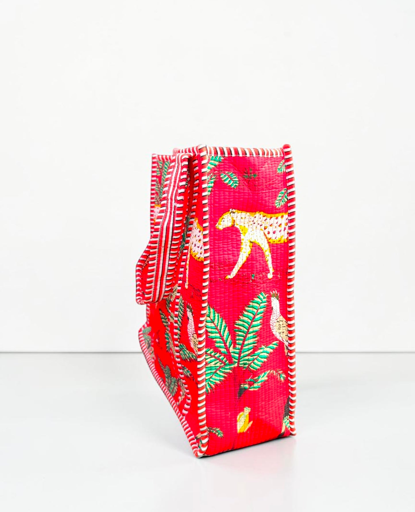 Floral Quilted Bag – Handmade Indian Cotton Tote