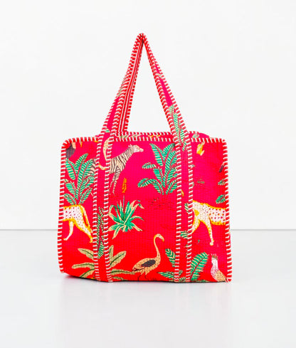 Quilted Crossbody Bag – Soft Cotton Fabric, Everyday Comfort