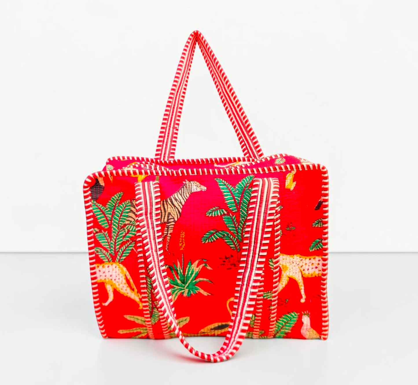 Handmade Set Of 2 Cotton Tote Bag Quilted Handbag, Boho Market Bag, Gift for Her