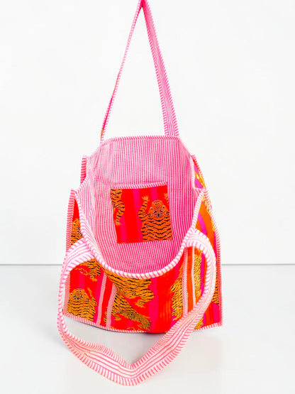 Indian Handmade Cotton Quilted Bag Boho Tote for Everyday Use