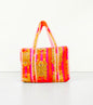 Quilted Tote Bag, Shopping Handbag, Big Grocery Tote Bag, Handprint Cotton Bag, Travel Gifts, Summer Handbag