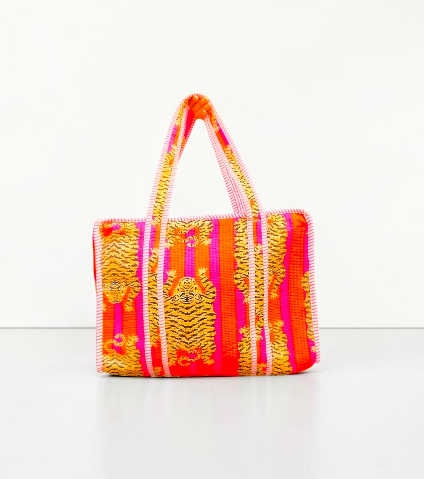 Handmade Set Of 2 Quilted Tote Bag, Handmade Cotton Shopping Bag, Floral Beach Bag, Eco Friendly Tote