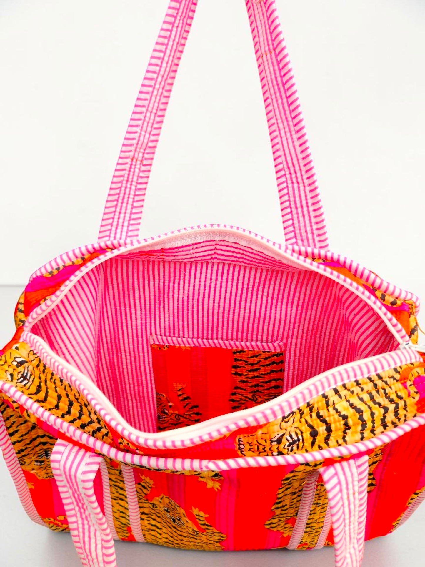 Handmade Set Of 2 Quilted Tote Bag, Handmade Cotton Shopping Bag, Floral Beach Bag, Eco Friendly Tote