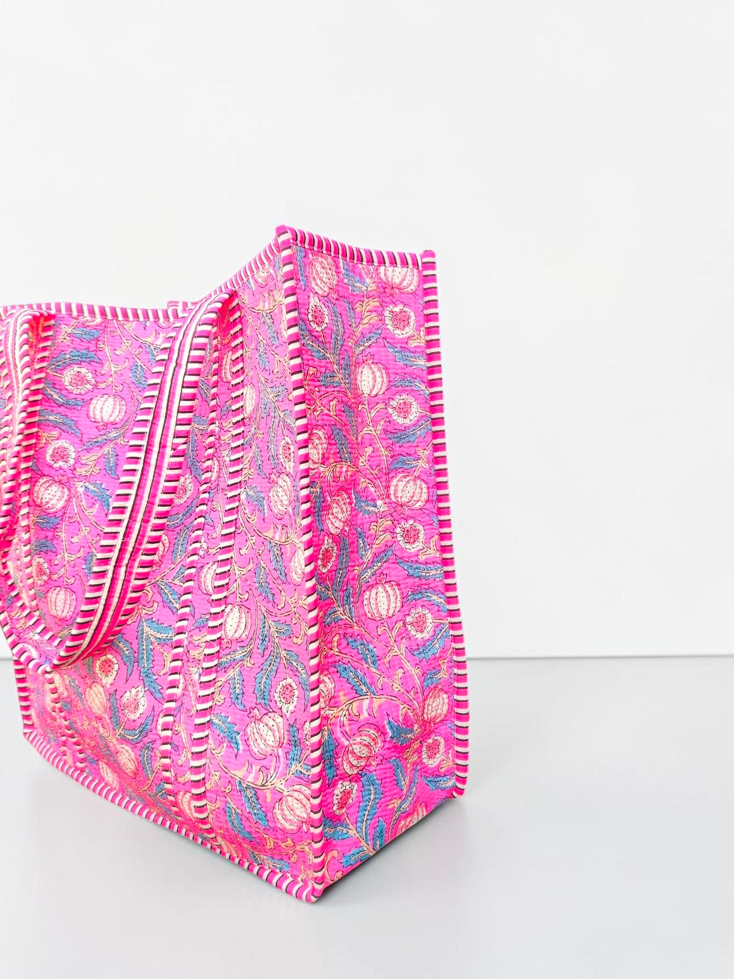 Handmade Cotton Quilted Bag – Boho Tote for Everyday Use