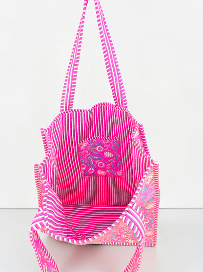 Handmade Cotton Quilted Bag – Boho Tote for Everyday Use