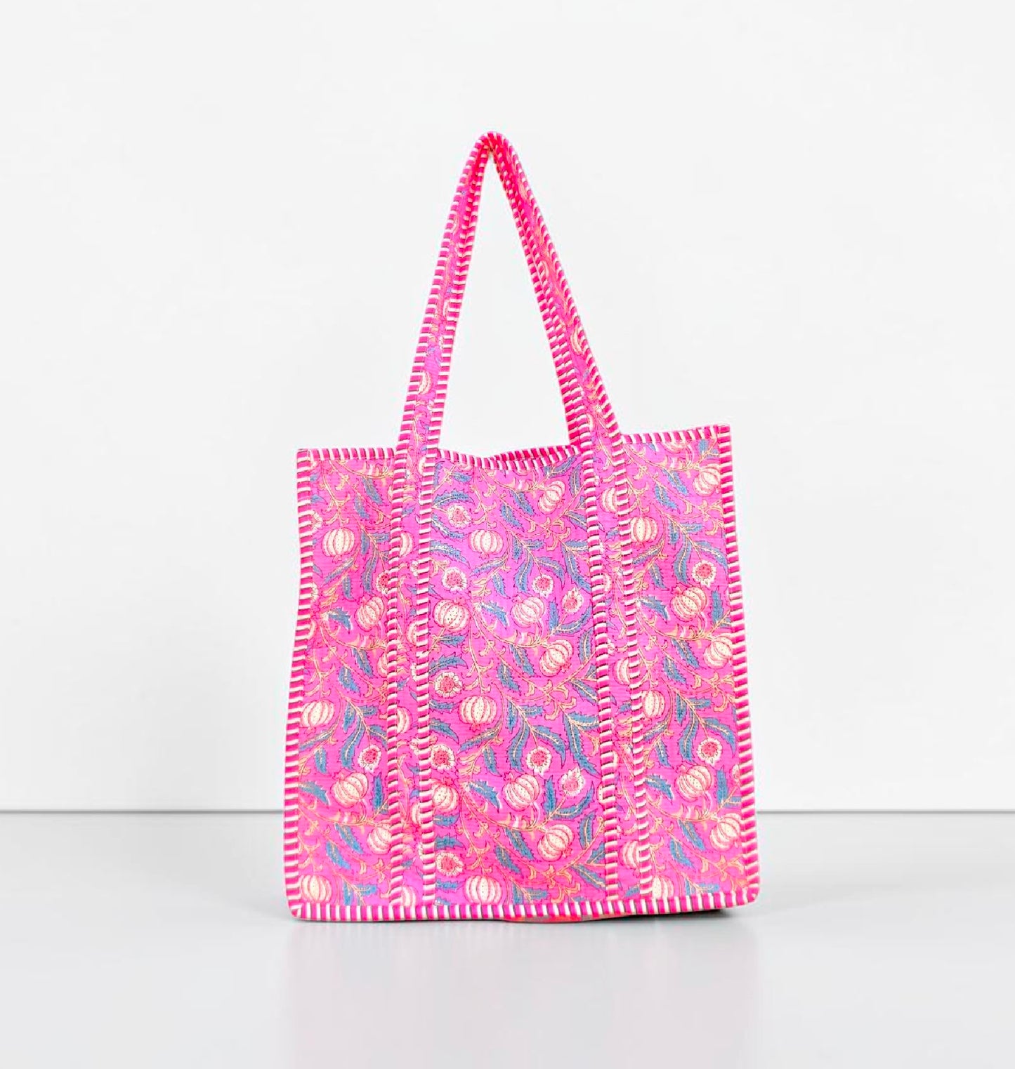 Handmade Cotton Quilted Bag – Boho Tote for Everyday Use