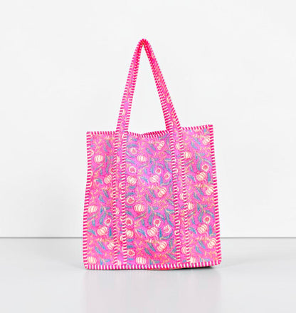 Handmade Cotton Quilted Bag – Boho Tote for Everyday Use