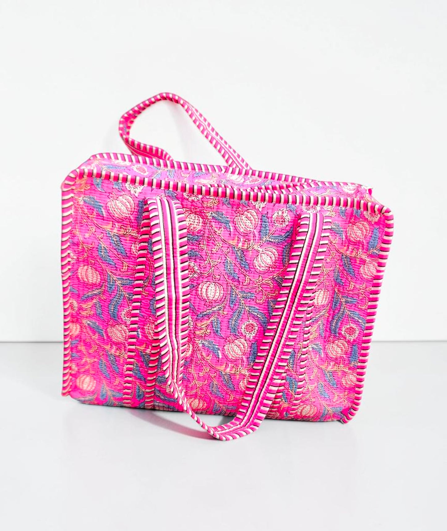 Quilted Shopper Tote – Reusable Handmade Cotton Bag