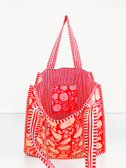 Indian Handmade Cotton Quilted Bag – Boho Tote for Everyday Use
