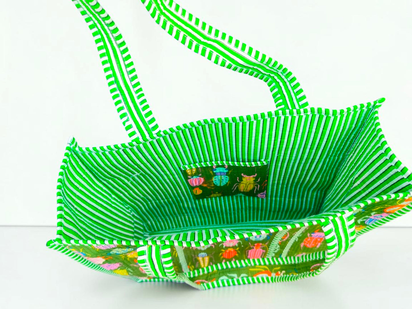 Artistic Quilted Bag – Handmade Ethnic Pattern Tote