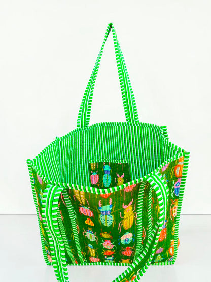 Artistic Quilted Bag – Handmade Ethnic Pattern Tote