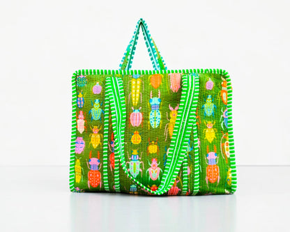 Quilted Sling Bag – Lightweight Cotton Purse for Women