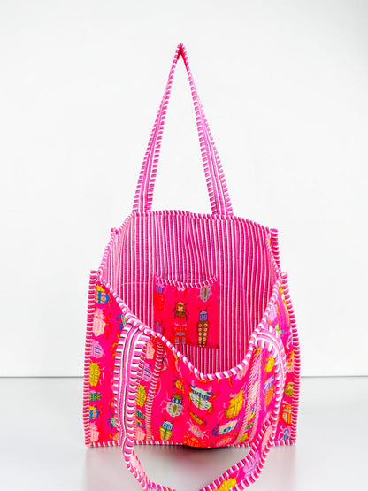 Indian Quilted Handbag – Simple, Stylish Cotton Carryall