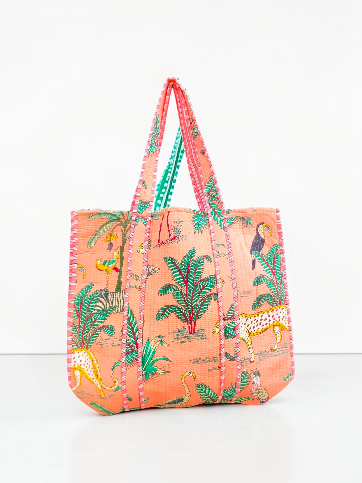 Luxury Quilted Tote – Elegant Handmade Cotton Bag
