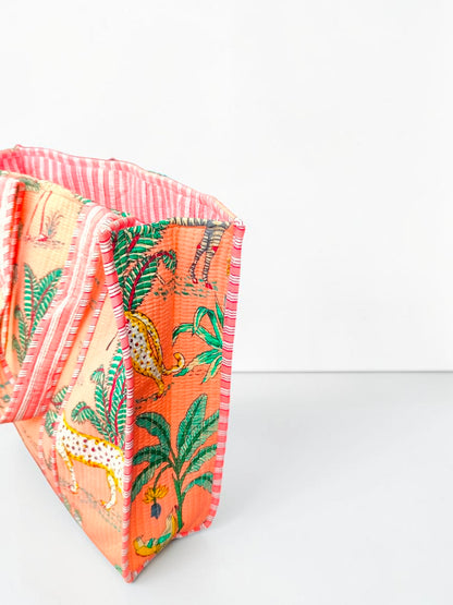 Luxury Quilted Tote – Elegant Handmade Cotton Bag