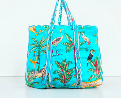 Quilted Pouch Bag – Handmade Cotton Accessory Purse